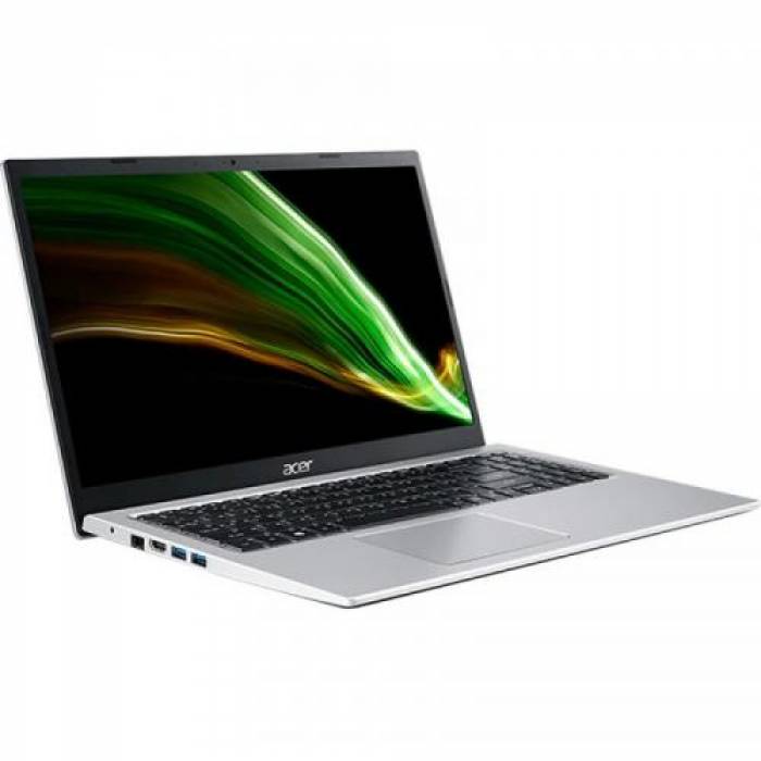 Laptop Acer Aspire 3 A315-58, Intel Core i5-1135G7, 15.6inch, RAM 8GB, SSD 512GB, Intel Iris Xe Graphics, No OS, Pure Silver