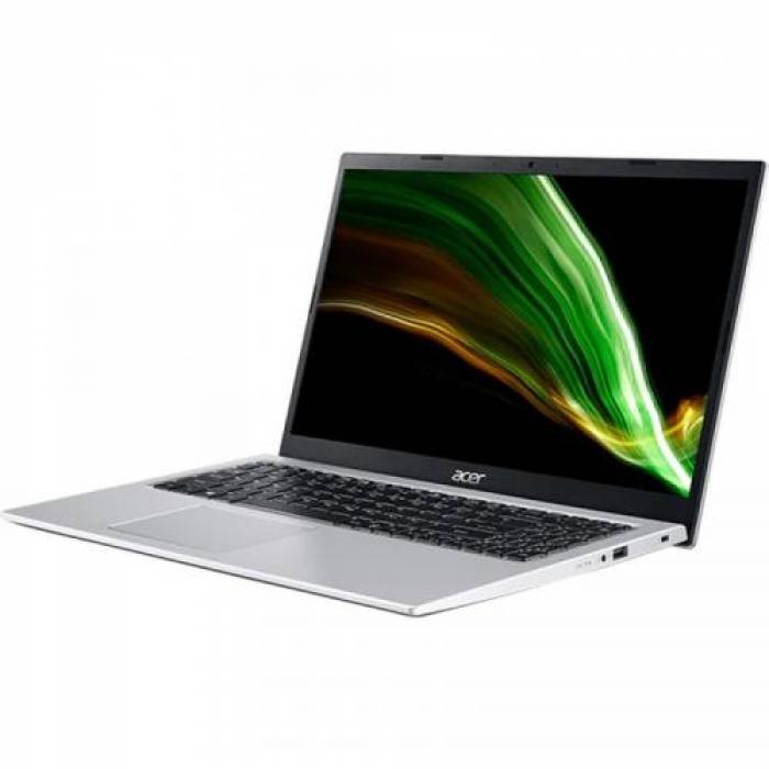 Laptop Acer Aspire 3 A315-58, Intel Core i5-1135G7, 15.6inch, RAM 8GB, SSD 512GB, Intel Iris Xe Graphics, No OS, Pure Silver