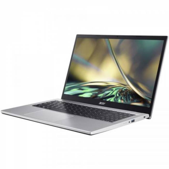 Laptop Acer Aspire 3 A315-59, Intel Core i5-1235U, 15.6inch, RAM 8GB, SSD 512GB, Intel Iris Xe Graphics, No OS, Pure Silver