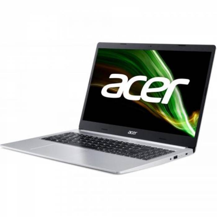 Laptop Acer Aspire 5 A515-45, AMD Ryzen 5 5500U, 15.6inch, RAM 16GB, SSD 512GB, AMD Radeon Graphcs, No OS, Silver