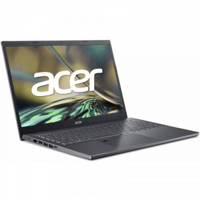 Laptop Acer Aspire 5 A515-57, Intel Core i7-1255U, 15.6inch, RAM 16GB, SSD 512GB, Intel Iris Xe Graphics, Windows 11, Silver