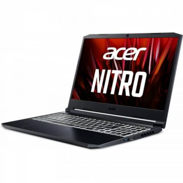 Laptop Acer Nitro 5 AN515-45, AMD Ryzen 5 5600H, 15.6inch, RAM 16GB, SSD 512GB, nVidia GeForce RTX 3060 6GB, No OS, Black