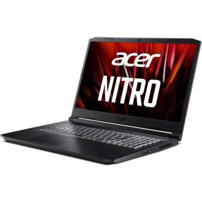 Laptop Acer Nitro 5 AN517-54, Intel Core i7-11800H, 17.3inch, RAM 16GB, SSD 512GB, nVidia GeForce RTX 3060 6GB, Windows 11, Shale Black