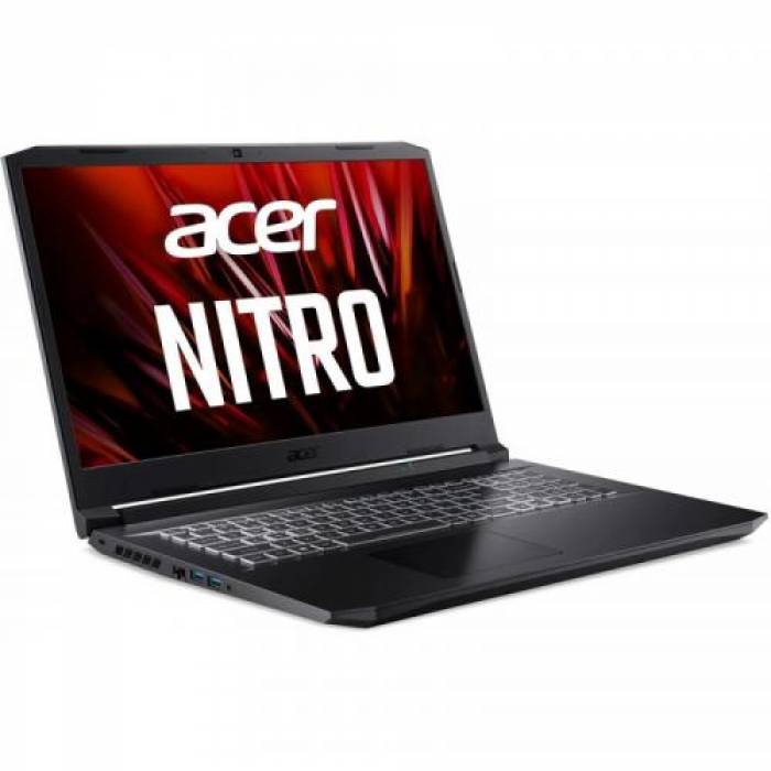 Laptop Acer Nitro 5 AN517-54, Intel Core i7-11800H, 17.3inch, RAM 32GB, SSD 1TB, nVidia GeForce RTX 3060 6GB, Windows 11, Shale Black