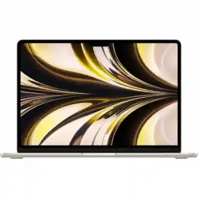 Laptop Apple MacBook Air 13 with Liquid Retina (2022), Apple M2 Octa Core, 13.6inch, RAM 8GB, SSD 512GB, Apple M2 10 Core Graphics, RO KB, macOS Monterey, Starlight