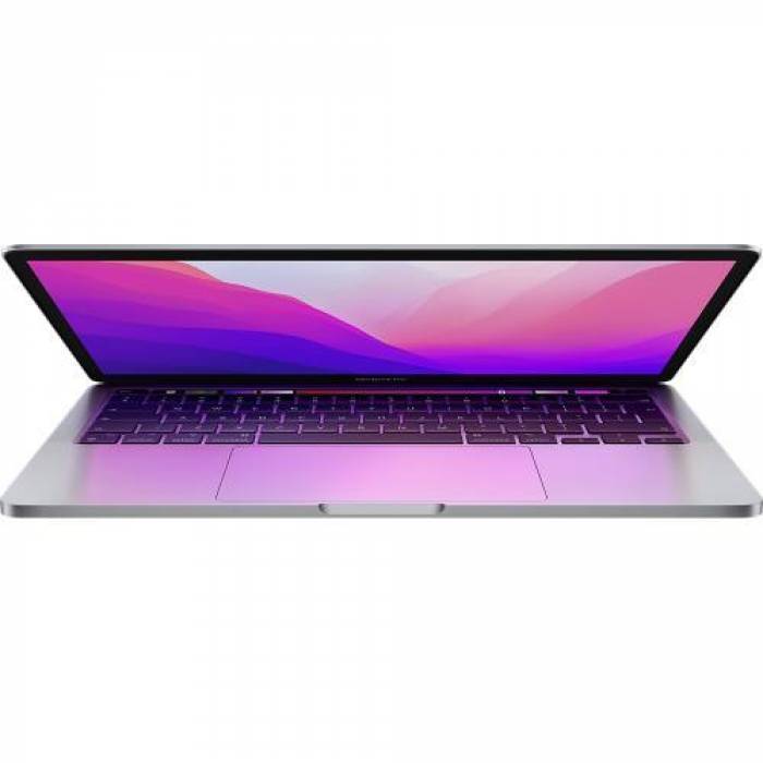 Laptop Apple MacBook Pro 13 (2022) Retina with Touch Bar, Apple M2 Octa Core, 13.3inch, RAM 8GB, SSD 256GB, Apple M2 10 core Graphics, Int KB, macOS Monterey, Space Grey