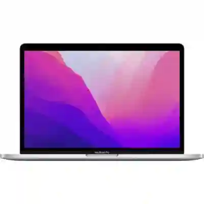 Laptop Apple MacBook Pro 13 (2022) Retina with Touch Bar, Apple M2 Octa Core, 13.3inch, RAM 8GB, SSD 512GB, Apple M2 10 core Graphics, RO KB, macOS Monterey, Silver