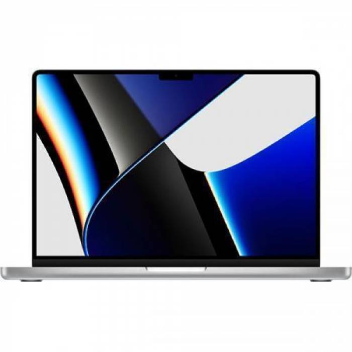 Laptop Apple MacBook Pro 14, Apple M1 Max Deca Core, 14.2inch, RAM 32GB, SSD 1TB, Apple M1 Max 24 core Graphics, MacOS Monterey, Silver