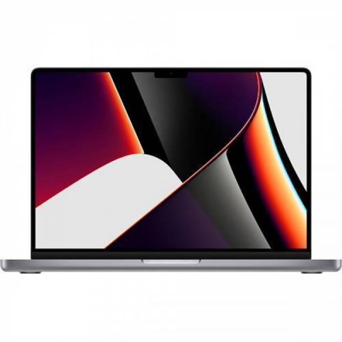 Laptop Apple MacBook Pro 14, Apple M1 Max Deca Core, 14.2inch, RAM 32GB, SSD 2TB, Apple M1 Max 24 core Graphics, MacOS Monterey, Space Grey