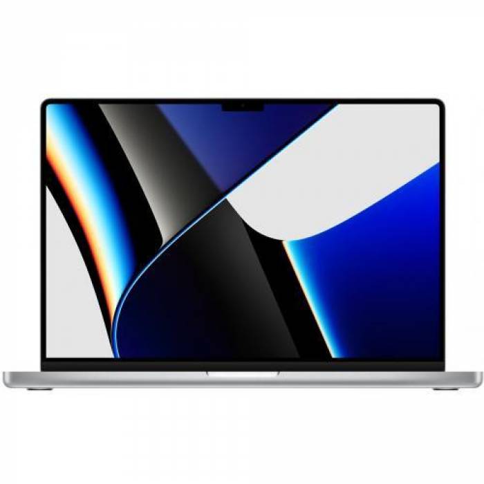 Laptop Apple MacBook Pro 16, Apple M1 Pro Deca Core, 16.2inch, RAM 16GB, SSD 1TB, Apple M1 Pro 16 core Graphics, MacOS Monterey, Silver