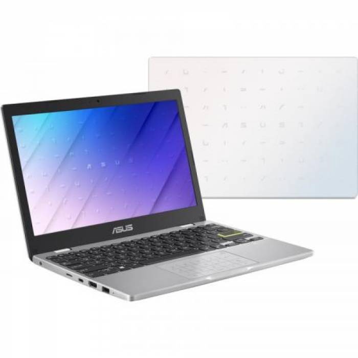 Laptop ASUS E210MA-GJ334WS, Intel Celeron Dual Core N4020, 11.6inch, RAM 4GB, eMMC 128GB, Intel UHD Graphics 600, Windows 11 S, Dreamy White