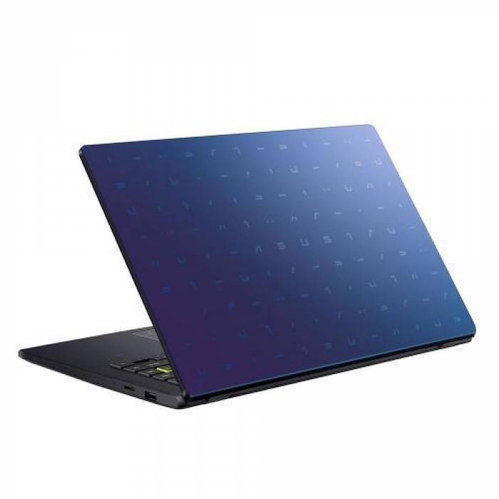 Laptop ASUS E410MA-BV1969, Intel Celeron N4020, 14inch, RAM 4GB, SSD 256GB, Intel UHD Graphics 600, No OS, Peacock Blue