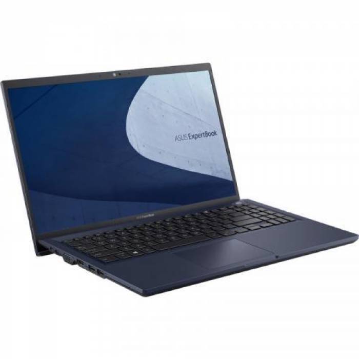 Laptop ASUS ExpertBook B1500CEAE-BQ3060R, Intel Core i7-1165G7, 15.6inch, RAM 16GB, SSD 512GB, Intel Iris Xe Graphics, Windows 10 Pro, Star Black