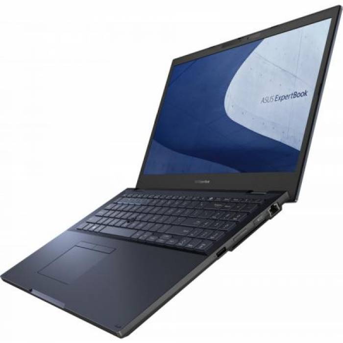 Laptop ASUS ExpertBook B2 B2502CBA-BQ0313, Intel Core i5-1240P, 15.6 inch, RAM 8GB, SSD 256GB, Intel Iris Xe Graphics, No OS, Star Black