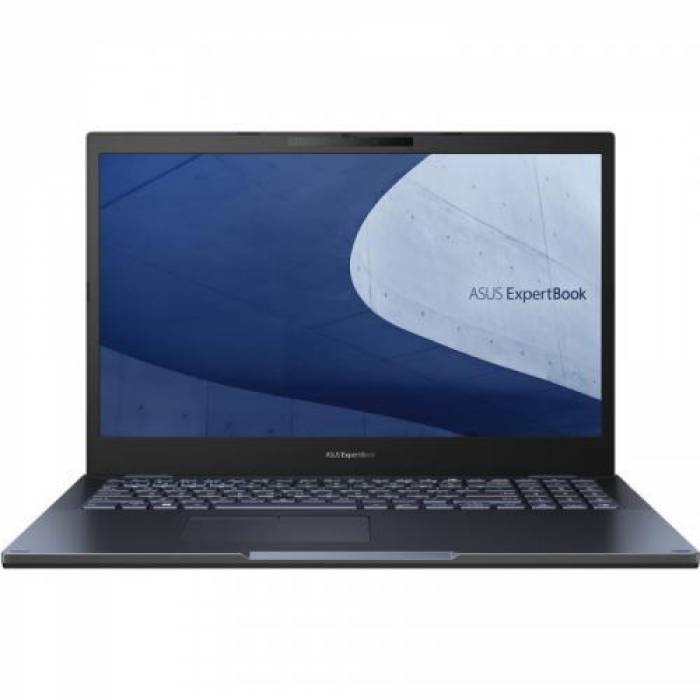 Laptop ASUS ExpertBook B2 B2502CBA-BQ0374X, Intel Core i7-1260P, 15.6inch, RAM 32GB, SSD 1TB, Intel Iris Xe Graphics, Windows 11 Pro, Star Black