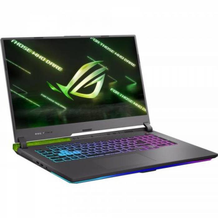 Laptop ASUS Gaming ROG Strix G17 G713RM-LL122, AMD Ryzen 9 6900HX, 17.3inch, RAM 16GB, SSD 512GB, nVidia GeForce RTX 3060 6GB, No OS, Volt Green