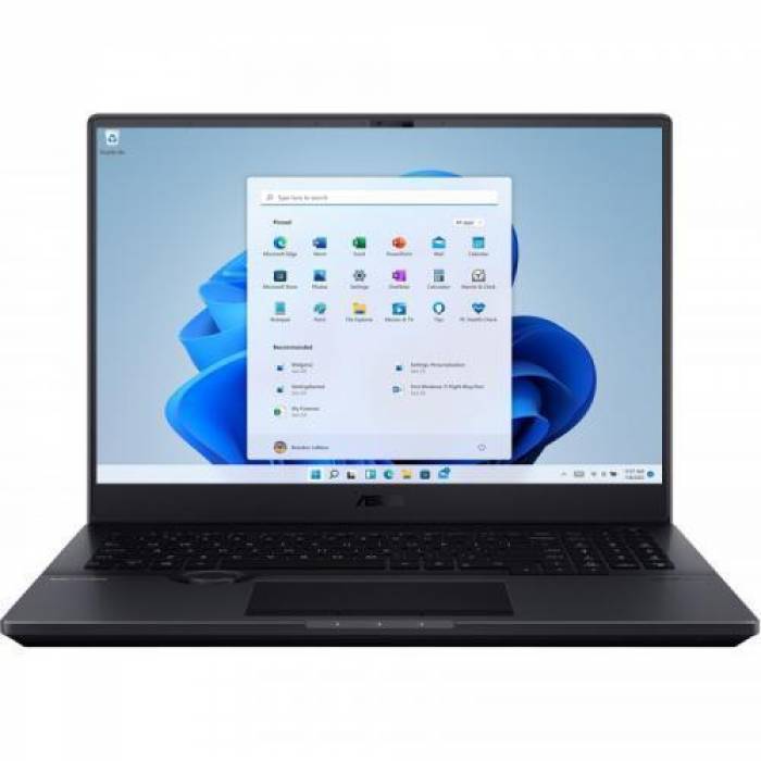 Laptop ASUS ProArt Studiobook 16 OLED H7600HM-L2033X, Intel Core i9-11900H, 16inch, RAM 64GB, SSD 2x 2TB, nVidia GeForce RTX 3060 6GB, Windows 11 Pro, Star Black