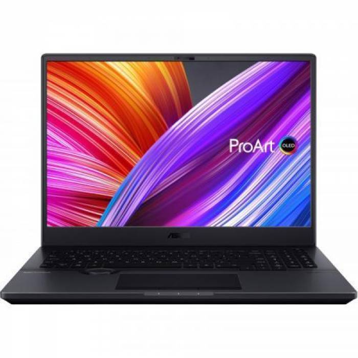 Laptop ASUS ProArt Studiobook 16 OLED H7600HM-L2033X, Intel Core i9-11900H, 16inch, RAM 64GB, SSD 2x 2TB, nVidia GeForce RTX 3060 6GB, Windows 11 Pro, Star Black