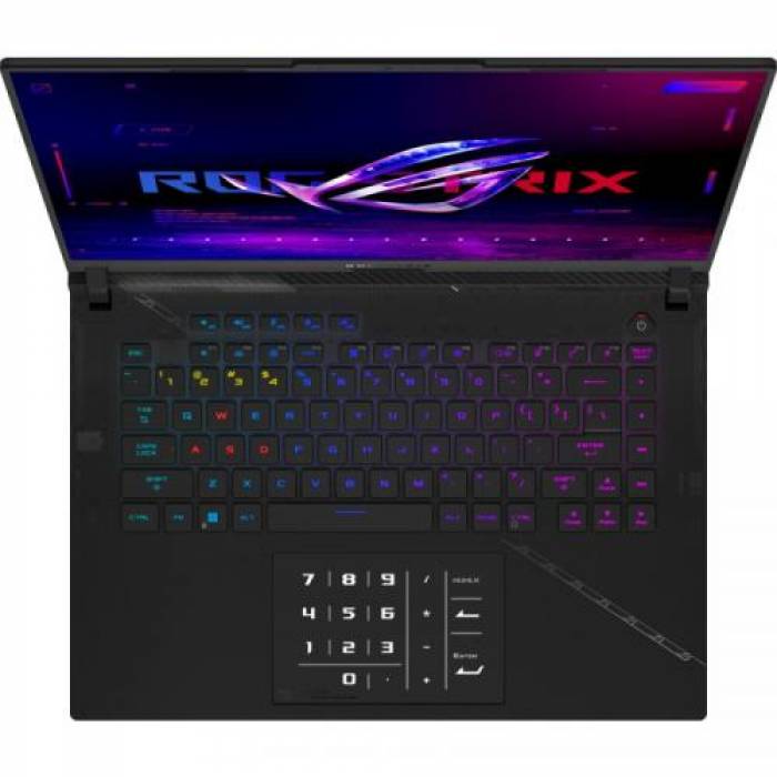 Laptop ASUS ROG Strix 16 G634JZ-N4030, Intel Core i9-13980HX, 16inch, RAM 32GB, SSD 2x 1TB, nVidia GeForce RTX 4080 12GB, No OS, Off Black