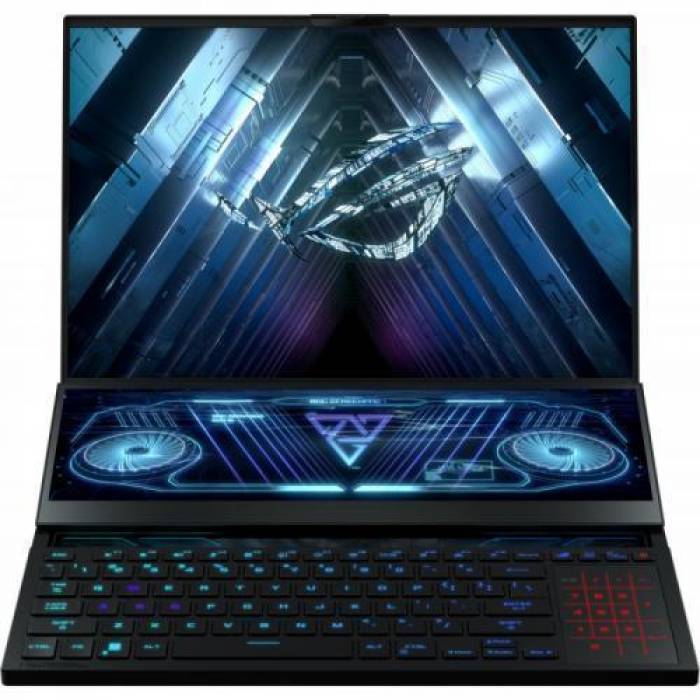 Laptop ASUS ROG Zephyrus Duo 16 GX650RS-LB048W, AMD Ryzen 9 6900HX, 16inch, RAM 32GB, SSD 2TB, nVidia GeForce RTX 3080 8GB, Windows 11, Black