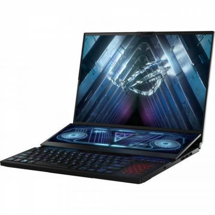 Laptop ASUS ROG Zephyrus Duo 16 GX650RS-LB048W, AMD Ryzen 9 6900HX, 16inch, RAM 32GB, SSD 2TB, nVidia GeForce RTX 3080 8GB, Windows 11, Black