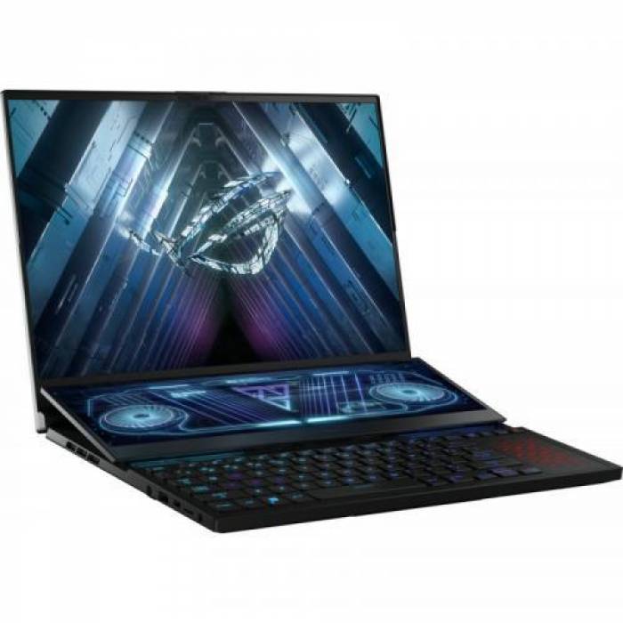 Laptop ASUS ROG Zephyrus Duo 16 GX650RS-LB050W, AMD Ryzen 9 6900HX, 16inch, RAM 64GB, SSD 2 x 2TB, nVidia GeForce RTX 3080 8GB, Windows 11, Black