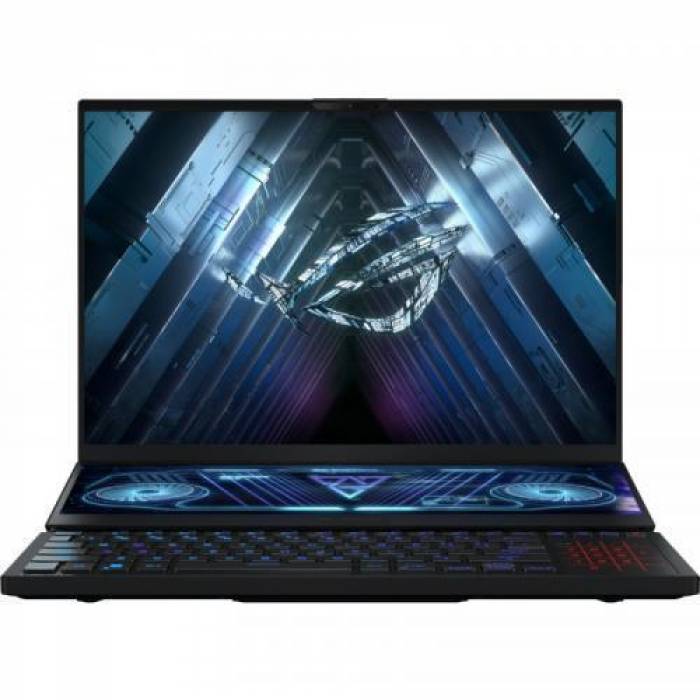 Laptop ASUS ROG Zephyrus Duo 16 GX650RS-LO051W, AMD Ryzen 9 6900HX, 16inch, RAM 32GB, SSD 2 x 2TB, nVidia GeForce RTX 3080 8GB, Windows 11, Black