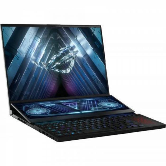 Laptop ASUS ROG Zephyrus Duo 16 GX650RX-LO143W, AMD Ryzen 9 6900HX, 16inch, RAM 64GB, SSD 2 x 2TB, nVidia GeForce RTX 3080 Ti 16GB, Windows 11, Black