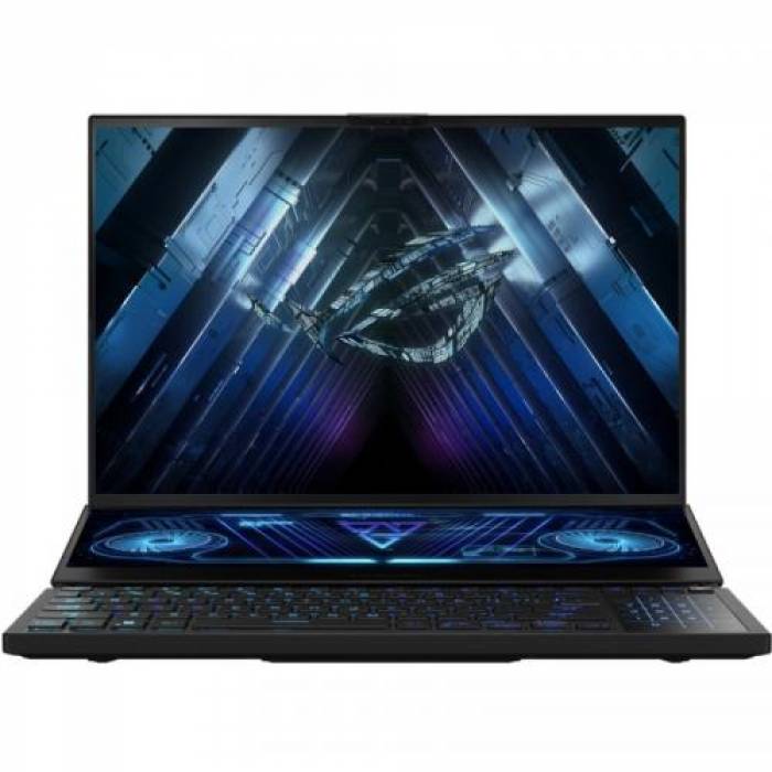 Laptop ASUS ROG Zephyrus Duo 16 MiniLED GX650PY-NM049W, AMD Ryzen 9 7945HX, 16 inch, RAM 32GB, SSD 2TB, nVidia GeForce RTX 4090 16GB, Windows 11, Black