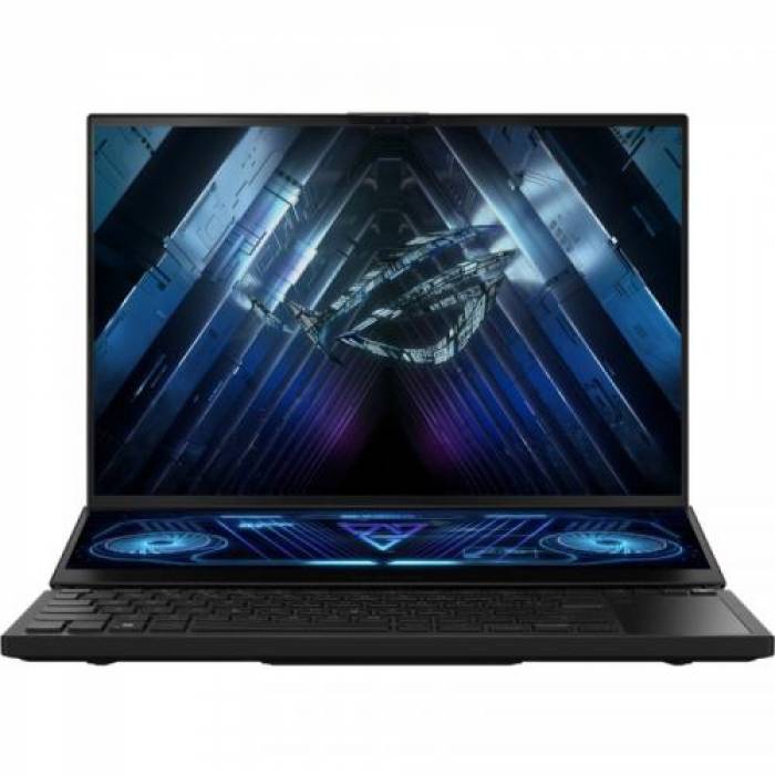 Laptop ASUS ROG Zephyrus Duo 16 MiniLED GX650PY-NM049W, AMD Ryzen 9 7945HX, 16 inch, RAM 32GB, SSD 2TB, nVidia GeForce RTX 4090 16GB, Windows 11, Black