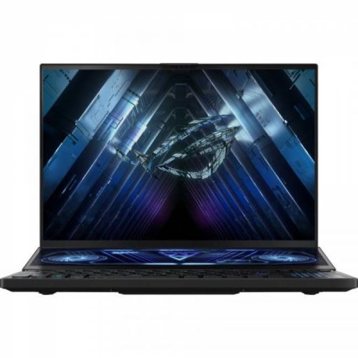 Laptop ASUS ROG Zephyrus Duo 16 MiniLED GX650PY-NM049W, AMD Ryzen 9 7945HX, 16 inch, RAM 32GB, SSD 2TB, nVidia GeForce RTX 4090 16GB, Windows 11, Black