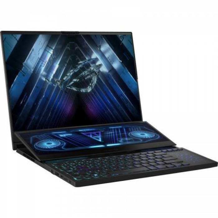 Laptop ASUS ROG Zephyrus Duo 16 MiniLED GX650PY-NM049W, AMD Ryzen 9 7945HX, 16 inch, RAM 32GB, SSD 2TB, nVidia GeForce RTX 4090 16GB, Windows 11, Black