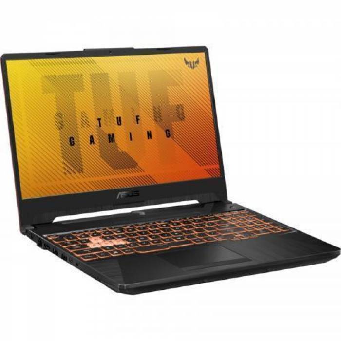 Laptop ASUS TUF Gaming F15 FX506LHB-HN323, Intel Core i5-10300H, 15.6inch, RAM 8GB, SSD 512GB, nVidia GeForce GTX 1650 4GB, No OS, Bonfire Black