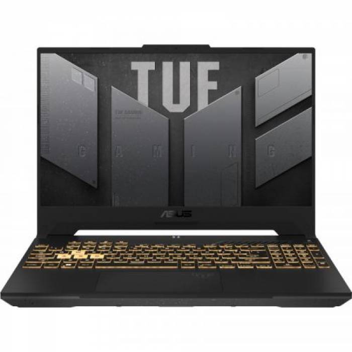 Laptop ASUS TUF Gaming F15 FX507ZC4-HN009, Intel Core i5-12500H, 15.6 inch, RAM 16GB, SSD 512GB, nVidia GeForce RTX 3050 4GB, No OS, Jaeger Gray