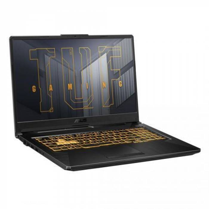 Laptop ASUS TUF Gaming F17 FX706HE-HX035, Intel Core i7-11800H, 17.3inch, RAM 8GB, SSD 1TB, nVidia GeForce RTX 3050 Ti 4GB, No OS, Eclipse Gray