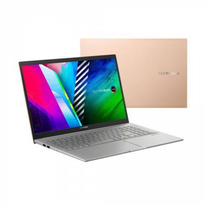 Laptop ASUS VivoBook OLED K513EA-L13133, Intel Core i7-1165G7, 15.6inch, RAM 8GB, SSD 512GB,  Intel Iris Xe Graphics, No OS, Hearty Gold