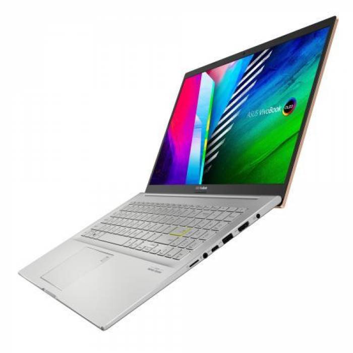 Laptop ASUS VivoBook OLED K513EA-L13133, Intel Core i7-1165G7, 15.6inch, RAM 8GB, SSD 512GB,  Intel Iris Xe Graphics, No OS, Hearty Gold