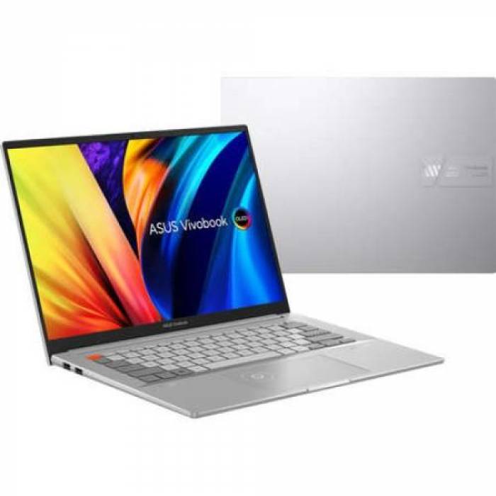  Laptop ASUS VivoBook Pro X N7401ZE-M9001W, Intel Core i7-12700H, 14.5inch, RAM 16GB, SSD 512GB, nVidia GeForce RTX 3050 4GB, Windows 11, Silver