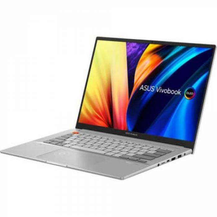  Laptop ASUS VivoBook Pro X N7401ZE-M9001W, Intel Core i7-12700H, 14.5inch, RAM 16GB, SSD 512GB, nVidia GeForce RTX 3050 4GB, Windows 11, Silver