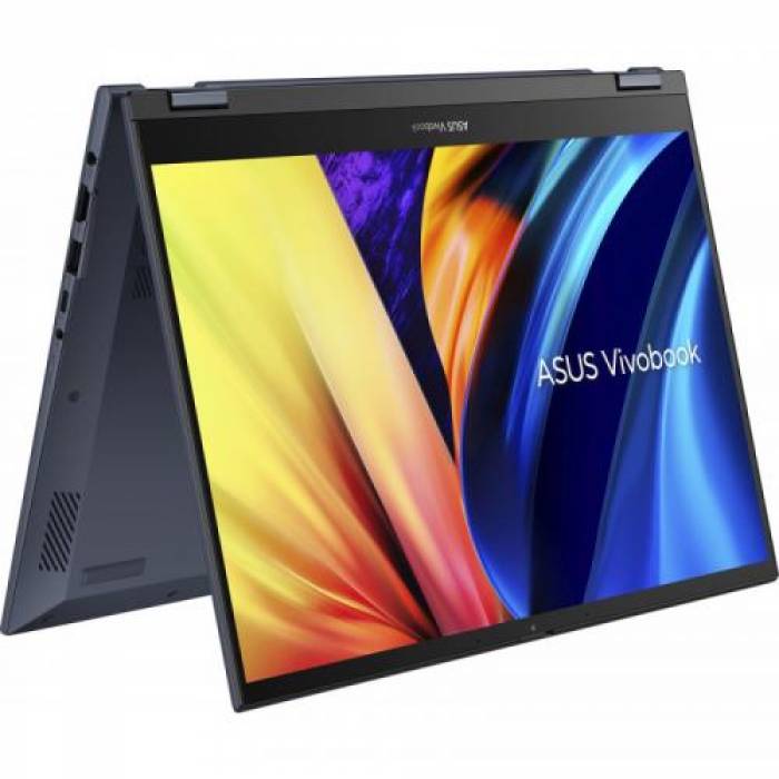 Laptop Asus VivoBook S 14 Flip TP3402ZA-LZ167W, 14inch Touch, Intel Core i3-1220P, RAM 8GB, SSD 256GB, Intel UHD Graphics, Windows 11, Quiet Blue