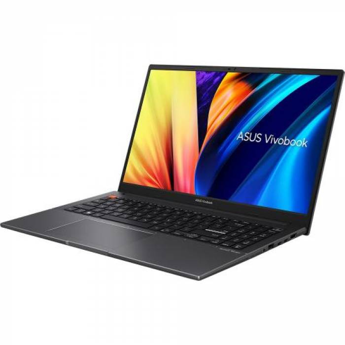 Laptop ASUS VivoBook S 15 K3502ZA-KJ375W, Intel Core i5-12500H, 15.6inch, RAM 8GB, SSD 512 GB, Intel Iris Xe Graphics, Windows 11, Indie Black