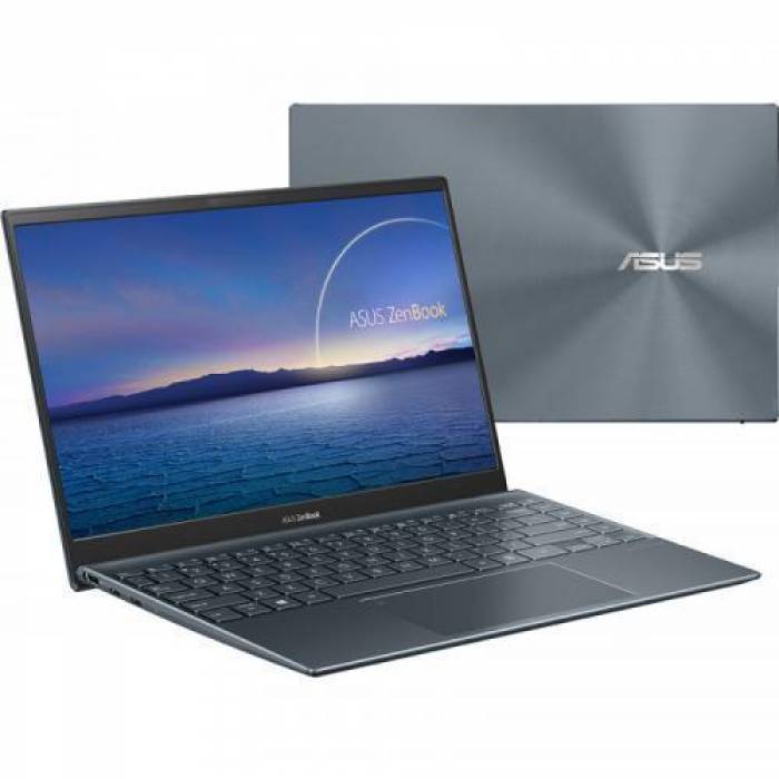 Laptop ASUS ZenBook 14 UM425QA-KI171W, AMD Ryzen 7 5800H, 14inch, RAM 16GB, SSD 1TB, AMD Radeon Graphics, Windows 11, Pine Grey