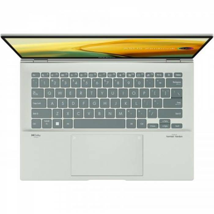 Laptop ASUS ZenBook 14 UX3402ZA-KP540W, Intel Core i5-1240P, 16inch, RAM 16GB, SSD 1TB, Intel Iris Xe Graphics, Windows 11, Aqua Celadon