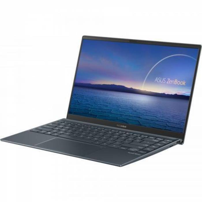 Laptop ASUS ZenBook 14 UX425EA-KI954W, Intel Core i5-1135G7, 14inch, RAM 8GB, SSD 512GB, Intel Iris Xe Graphics, Windows 11, Pine Grey