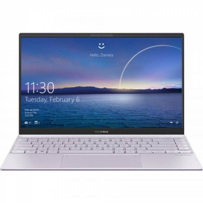 Laptop ASUS ZenBook 14 UX425EA-KI969W, Intel Core i5-1135G7, 14inch, RAM 8GB, SSD 512GB, Intel Iris Xe Graphics, Windows 11, Lilac Mist