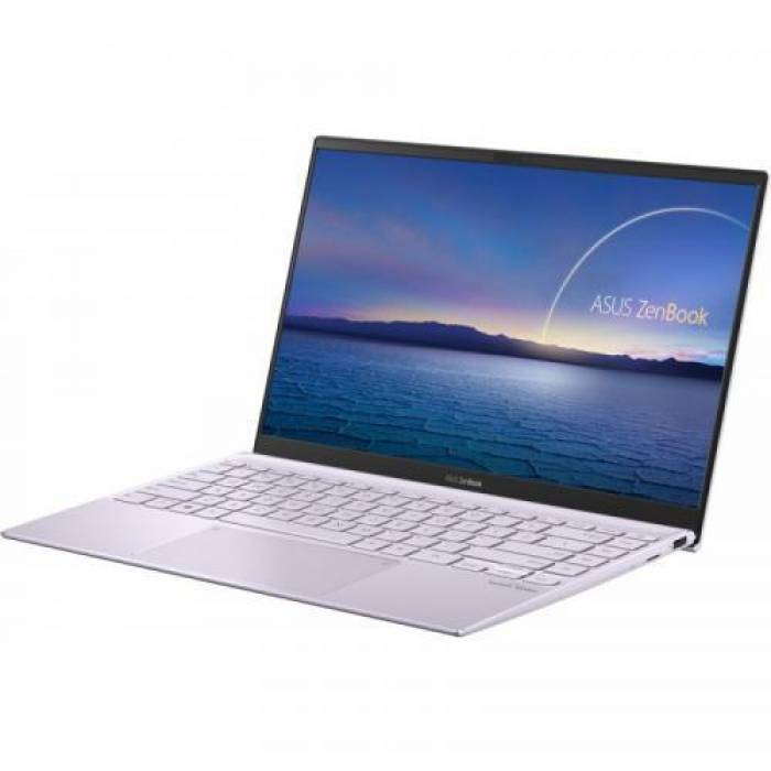 Laptop ASUS ZenBook 14 UX425EA-KI969W, Intel Core i5-1135G7, 14inch, RAM 8GB, SSD 512GB, Intel Iris Xe Graphics, Windows 11, Lilac Mist