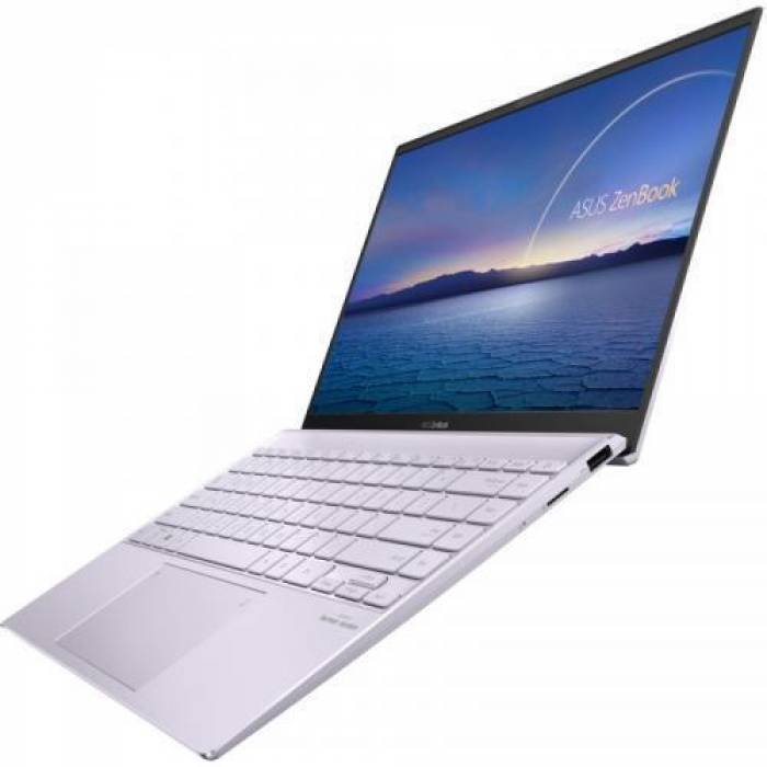 Laptop ASUS ZenBook 14 UX425EA-KI969W, Intel Core i5-1135G7, 14inch, RAM 8GB, SSD 512GB, Intel Iris Xe Graphics, Windows 11, Lilac Mist