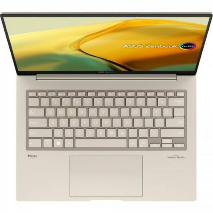 Laptop ASUS ZenBook 14X OLED UX3404VA-M3090X, Intel Core i9-13900H , 14.5inch Touch, RAM 16GB, SSD 1TB, Intel Iris Xe Graphics, Windows 11 Pro, Sandstone Beige