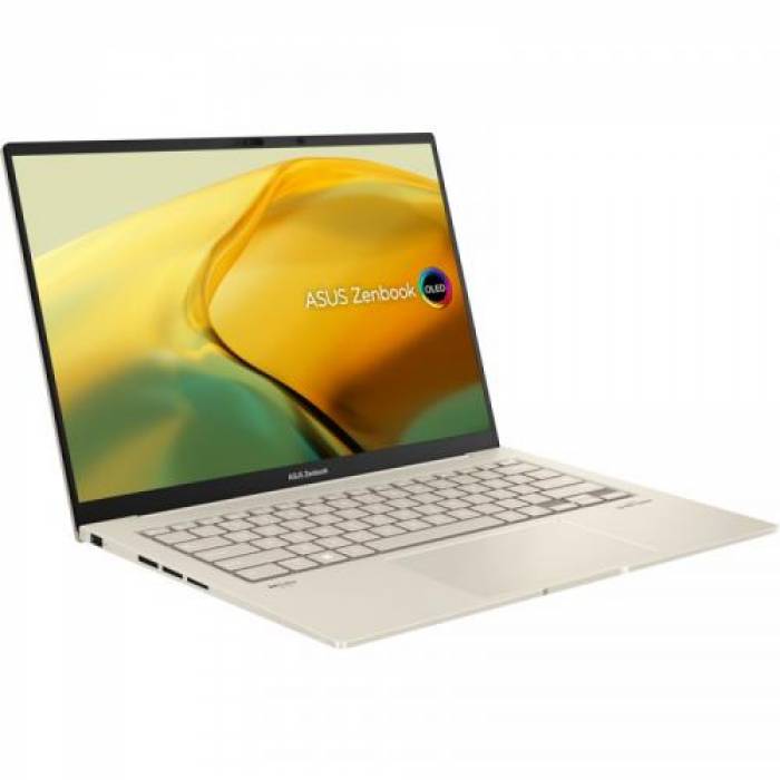 Laptop ASUS ZenBook 14X OLED UX3404VC-M3043X, Intel Core i9-13900H , 14.5inch Touch, RAM 32GB, SSD 1TB, nVidia GeForce RTX 3050 4GB, Windows 11 Pro, Sandstone Beige