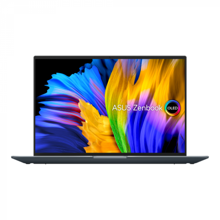 Laptop ASUS ZenBook 14X OLED UX5401ZA-L7015X, Intel Core i7-12700H, 14inch, RAM 16GB, SSD 512GB, Intel Iris Xe Graphics, Windows 11 Pro, Pine Grey